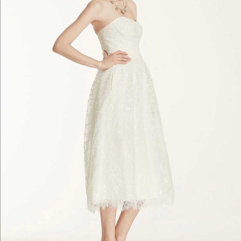 Beautiful Tea Length Melissa Sweet Wedding Dress